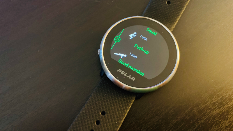Polar’s FitSpark feature shows you on-wrist what exercises you should do.